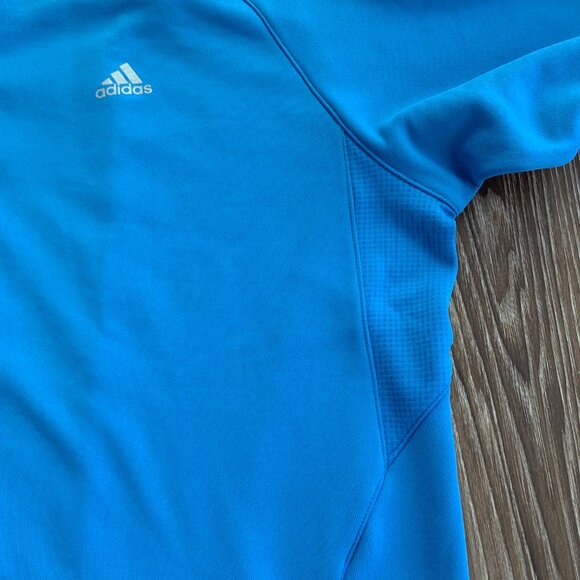 Adidas Blue Black Stripe Light Weight Zip Up Track Jacket, Size XL - Picture 6 of 10